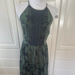 Free People Anthropologie Ranna Gill Herbaliste Maxi Dress Green Black Photo 3