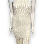 Glassons | Crochet Halter Midi Dress with Crisscross Back Tie Closure Medium Photo 6