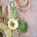 Crochet Sunflower Crossbody Bag Tan Photo 3