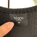 Blanc  Black Midi Ribbed Jacket Size M Photo 3