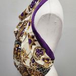 EXPRESS Vinatge Compagnie Internationale 90s baroque silk large square scarf Photo 5