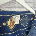 Vintage D2NY Textured Short Sleeve Shirt Womens 2X Button Front Textured Blue Photo 3
