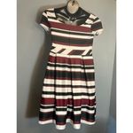 Dotted striped short sleeve dress Red Size XL Photo 1