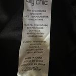 City Chic  Black‎ Lace Trim Crystal Button Cardigan Medium V-Neck Knit Sweater Photo 9