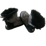 UGG Women’s  boots size 6 mini Bailey bow snake print sheepskin casual boots Photo 9