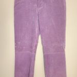 Vintage Jou Jou Skins Y2K/90s‎ Suede Leather Straight Leg Pants Size 11/12 Purple Photo 2