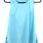 Simply Southern Size Small Sleeveless Tank Top Blue Open Back Scallop Detail Photo 0