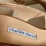 Charles David leather snake embossed slingback peep-toe sandal size US 7 NIB Photo 7