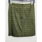 Piazza Sempione Skirt X-Small Green Metallic Satin Office Siren Twee Holidays Photo 2