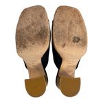 Reformation Cork Slide Platform Open Toe Mules Womens Size 6.5 Black And Cork Photo 5