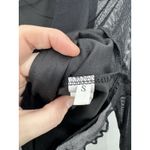 Sheer Cropped Flare Sleeve Witchy Top Women S Black Y2K Rave Whimsigoth Coquette Photo 3