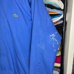 Lacoste Vintage Izod Harrington Painted Blue Lined Jacket Sz XL Photo 4
