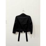 Valentino Roma Long Sleeve Notch Lapel Buttoned Crop Blazer Black Women's Size 4 Photo 1