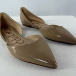 Sam Edelman Pointed Toe D'orsay Patent Vegan Leather Flats in Tan Size 7 Photo 0