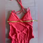 Aerie Swimsuit  Orange One Piece  Full Coverage Tank Swimsuit Bathing Size L Photo 10