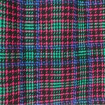 Vintage Joan Leslie Tweed Skirt Wool Blend Pink Green Blue Plaid Retro Skirt 6P Photo 3