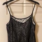90s vintage Venezia women’s black asymmetrical zebra print slip dress, size 14 Photo 5