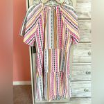 Style & Co  bohemian earthy stripped tasseled relaxed casual beachy dress NWT XL Photo 2
