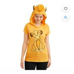 Disney The Lion King Simba Hooded Shirt Womens Junior XXXL 3X Top Yellow NWT Photo 1