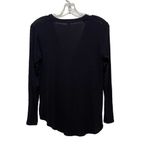 Silence + Noise  Front Knot Long Sleeve Top Black Size Small Photo 3