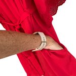 INC Red Lace Trim Robe & Chemise Set L Womens Intimates Sleepwear Polyester/Span Size L Photo 8