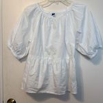 Old Navy Women's White Puff Sleeve Top Photo 3