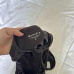 Athleta  Womens Medium M Racerback Tank Top Gray Dark Wash Yoga Activewear Photo 4