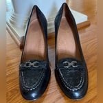 Joan & David Circa Comfort 365 Black Leather Heels Loafer Style Pumps Photo 1