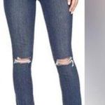 Paige Hoxton Ultra Skinny Jeans Quinnley Dest Wash Dark Blue Size 23 Distressed Photo 0