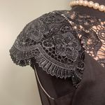 Jessica Simpson  NWOT Black Lace w/ Nude Lining Cap Sleeves Women’s Dress Size 10 Photo 5