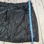 Love Riche  Belted Black Faux‎ Leather Mini Skirt L NWT Photo 9