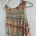 Hemant & Nandita Beaded Drop Waist Shift Mini Dress in Multicolor Size 4 Tan Photo 1