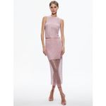 Alice + Olivia Maeve Crystal-Embellished Midi Skirt pink size 12 Photo 2