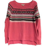 NEW YORK & CO Southwest Aztec Print Pullover Pink Size Small Fiesta Pink Photo 0