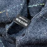 Navy Blue Colorful Windowpane Pattern Open Front Fringed Cardigan Sweater Vest Size undefined Photo 9