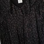 J.Crew  Shimmer V Neck Ruffle Top Floral Size XXL Black Multi Metallic NWT Photo 7