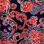Lilly Pulitzer  Navy Blue Paisley Colorful Long Sleeve Shirt Women's size Medium Photo 4