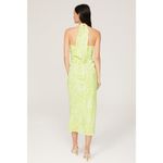 RONNY KOBO X RTR Green Printed Knotted Neckline Waist Cutout Dress Size 4 Photo 1