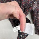 Madewell Black Silk Ruffle-Hem Wrap Top in Starry Night Women’s Size Large Photo 6