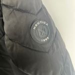 Nautica Womens Black Quilted Puffer Jacket Detachable Hood Water Resistant Sz M Photo 2