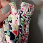 Guess digital floral zip front multicolor fit and flare dress cut out back sz 8 Photo 8