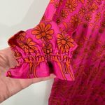 NWT Vilagallo Allegra Silk Shift Dress 42 10 Pink‎ Orange Floral Long Sleeve Pink Photo 5