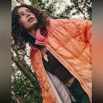 Free People Movement Women's Orange Puffer Jacket Size M Photo 2