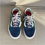 Vans  Blue and Green Skate Sneakers with Suede Canvas Photo 2
