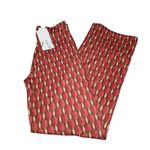 ZARA  medium brown red jacquard wide leg pants nwt Photo 1