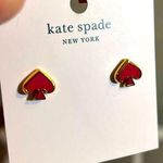 Kate Spade  Hot Pink and Gold Spade Earrings Photo 0