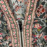 Free People  Windflowers Printed Kinched Zip Kimono Grey XS/S Photo 2