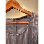 Doe & Rae Women's Plaid Print Tank Top Sleeveless Belted Asymmetric Ruffle Hem Casual Blou Photo 2