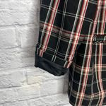 Requirements Vintage  Linen Blend Balzer Womens 18W Black Red Plaid Lined Button Photo 3