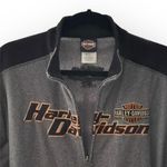 Harley Davidson Harley-Davidson® ⍟ Logo Fleece Zipper Sweatshirt Track Jacket ⍟ Heather Black L Photo 7